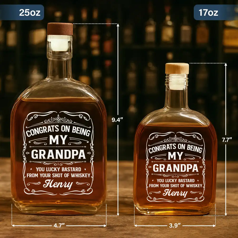 Gift For Brothers,Family,Gift For Husband,Gift For Wife,Gift For Mother,Gift For Father,Gift For Sibling,Happy - Couple Congrats On Being My Husband You Lucky Man - Personalized Whiskey Bottle