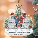 Gift For Couples, Old Couples ,Gift For Husband, Gift For Wife, Love - Couple Growing Old Together Since - Personalized Custom Shaped Acrylic Ornament