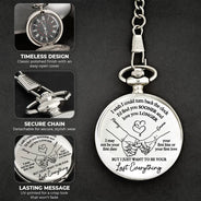 Gift For Couples,Gift For Husband,Gift For Boyfriend,Love - Couple Hand Holding I Wish I Could Turn Back The Clock - Personalized Pocket Watch