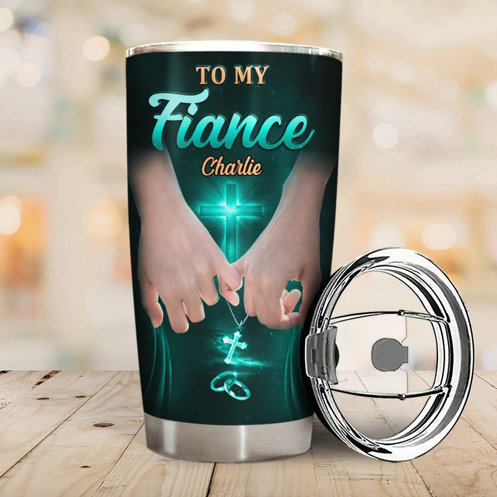 Gift For Couples,Gift For Women,Gift For Men,Gift For Wife,Gift For Husband,Gift For Boyfriend,Gift For Girlfriend,Love,Top Market - Couple Holding Hands God Blessed The Broken Road - Personalized Tumbler