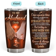 Gift For Couples,Gift For Women,Gift For Men,Gift For Wife,Gift For Husband,Gift For Boyfriend,Gift For Girlfriend,Love,Top Market - Couple Holding Hands God Blessed The Broken Road - Personalized Tumbler