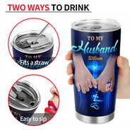 Gift For Couples,Gift For Women,Gift For Men,Gift For Wife,Gift For Husband,Gift For Boyfriend,Gift For Girlfriend,Love,Top Market - Couple Holding Hands God Blessed The Broken Road - Personalized Tumbler