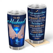 Gift For Couples,Gift For Women,Gift For Men,Gift For Wife,Gift For Husband,Gift For Boyfriend,Gift For Girlfriend,Love,Top Market - Couple Holding Hands God Blessed The Broken Road - Personalized Tumbler
