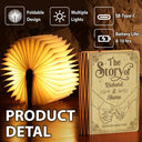 Gift For Couples,Gift For Husband,Gift For Wife,Gift For Boyfriend,Gift For Girlfriend,Love - Couple Holding Hands The Story Of Us - Personalized Book Lamp