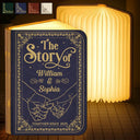 Gift For Couples,Gift For Husband,Gift For Wife,Gift For Boyfriend,Gift For Girlfriend,Love - Couple Holding Hands The Story Of Us - Personalized Book Lamp