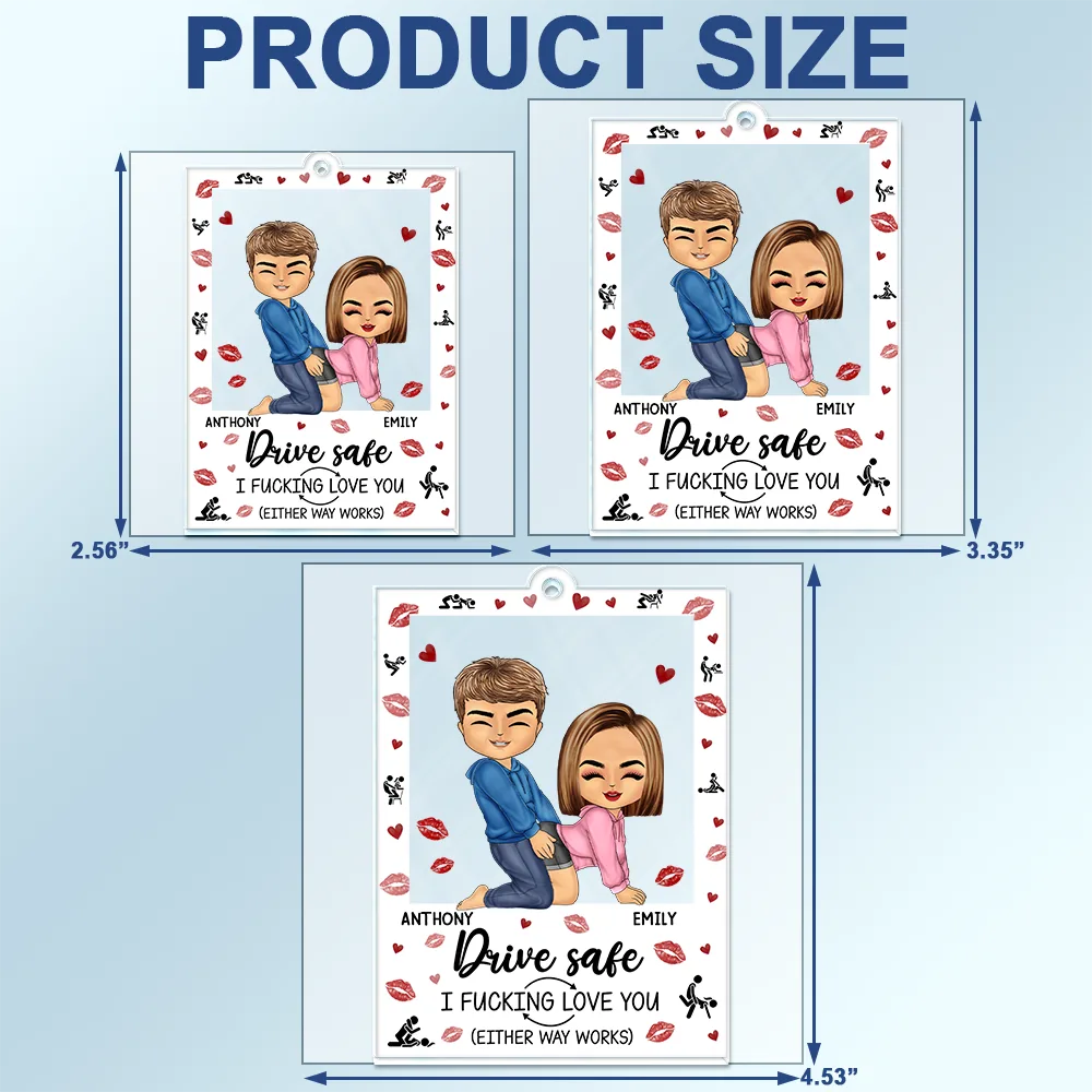 Old Couples,Gift For Husband,Gift For Wife,Gift For Boyfriend,Gift For Girlfriend,Love - Couple I Love You Either Way Works - Personalized Acrylic Car Hanger