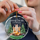 Christmas,Gift For Couples,Gift For Husband,Gift For Wife,Gift For Boyfriend,Gift For Girlfriend,Happy - Couple I Love You Either Way Works Christmas - Personalized Circle Glass Ornament