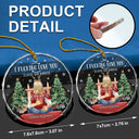 Christmas,Gift For Couples,Gift For Husband,Gift For Wife,Gift For Boyfriend,Gift For Girlfriend,Happy - Couple I Love You Either Way Works Christmas - Personalized Circle Glass Ornament