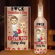 Old Couples,Gift For Husband,Gift For Wife,Gift For Boyfriend,Gift For Girlfriend,Love - Couple I Love You Every Day - Personalized Bottle Lamp