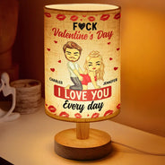 Gift For Couples,Old Couples,Gift For Husband,Gift For Wife,Gift For Boyfriend,Gift For Girlfriend,Love - Couple I Love You Every Day - Personalized Fabric Lamp