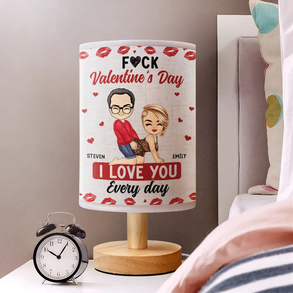 Gift For Couples,Old Couples,Gift For Husband,Gift For Wife,Gift For Boyfriend,Gift For Girlfriend,Love - Couple I Love You Every Day - Personalized Fabric Lamp