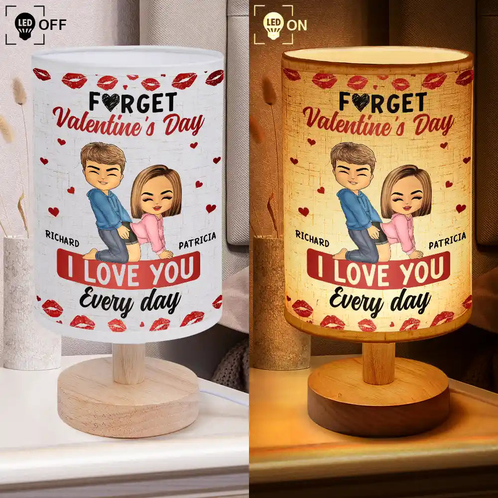 Gift For Couples,Old Couples,Gift For Husband,Gift For Wife,Gift For Boyfriend,Gift For Girlfriend,Love - Couple I Love You Every Day - Personalized Fabric Lamp