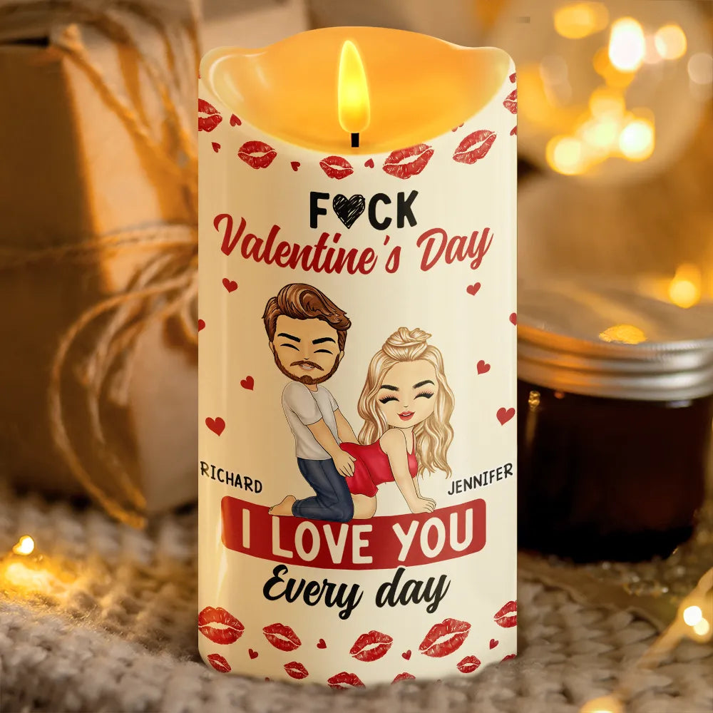 Couple I Love You Every Day - Personalized Flameless LED Candle