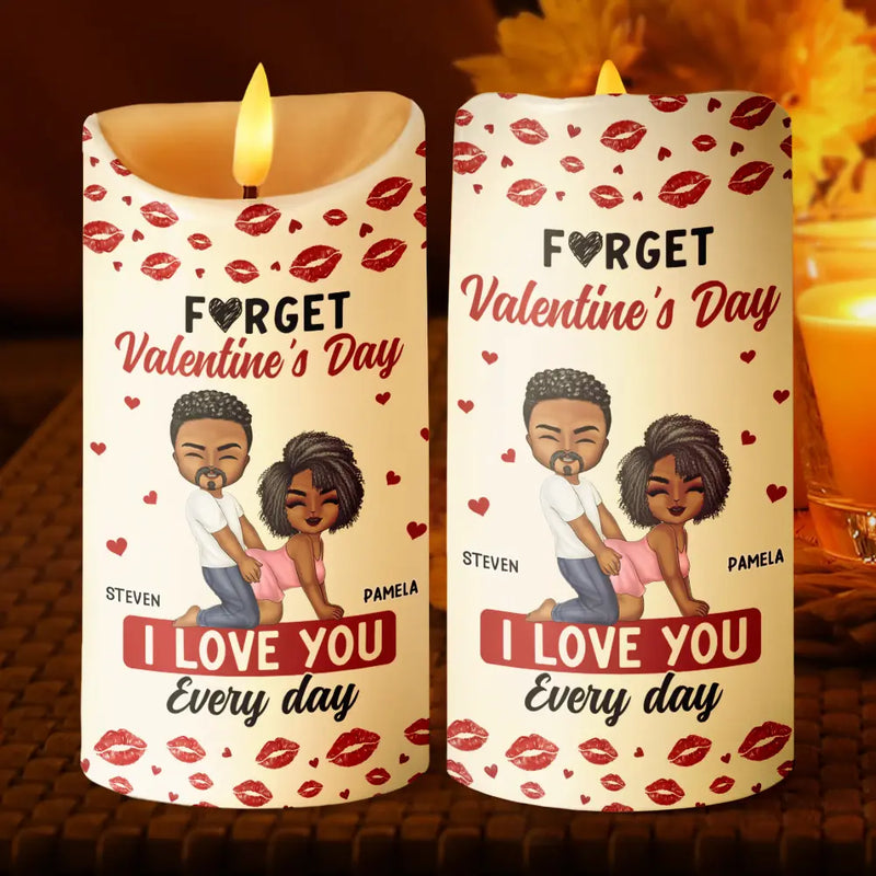 Gift For Couples,Old Couples,Gift For Husband,Gift For Wife,Gift For Boyfriend,Gift For Girlfriend,Love - Couple I Love You Every Day - Personalized Flameless LED Candle