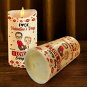 Gift For Couples,Old Couples,Gift For Husband,Gift For Wife,Gift For Boyfriend,Gift For Girlfriend,Love - Couple I Love You Every Day - Personalized Flameless LED Candle