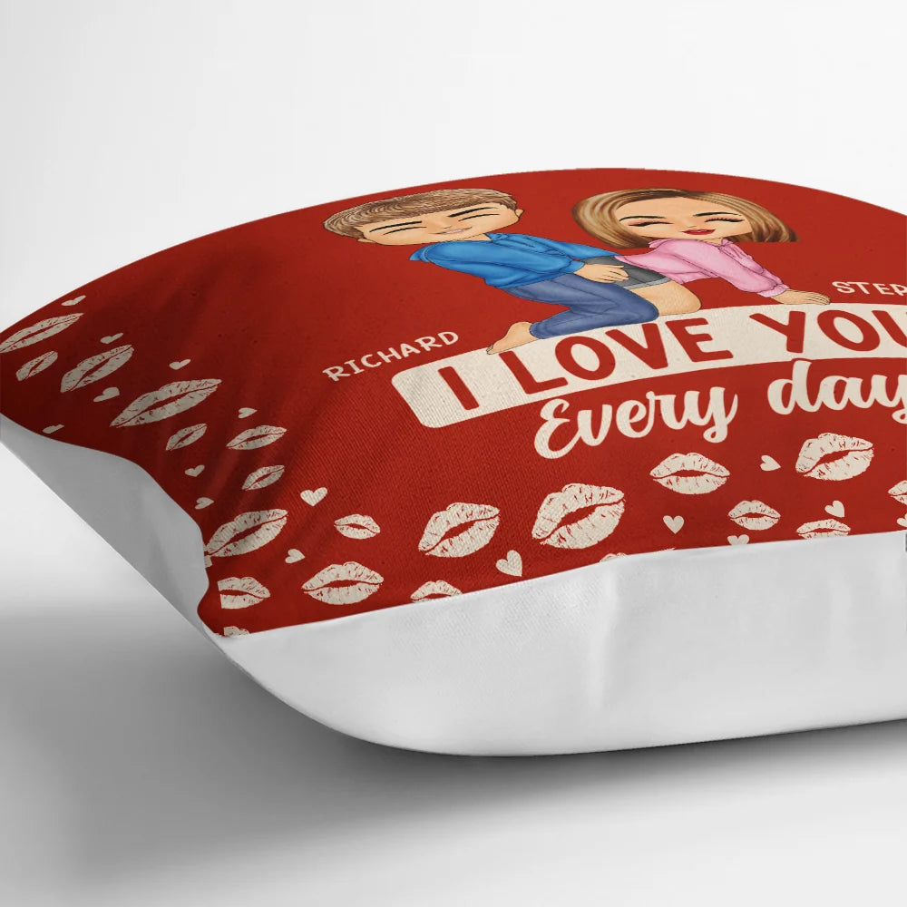 Gift For Couples,Old Couples,Gift For Husband,Gift For Wife,Gift For Boyfriend,Gift For Girlfriend,Love - Couple I Love You Every Day - Personalized Pillow