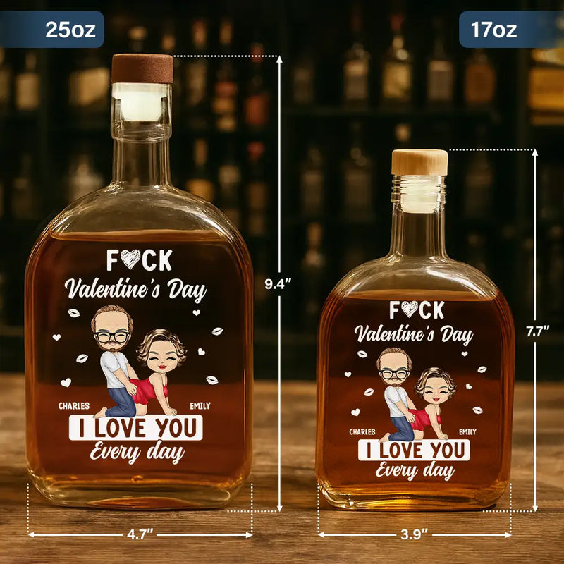 Gift For Couples,Old Couples,Gift For Husband,Gift For Wife,Gift For Boyfriend,Gift For Girlfriend,Love - Couple I Love You Every Day - Personalized Whiskey Bottle