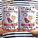Gift For Couples,Gift For Husband,Gift For Wife,Gift For Boyfriend,Gift For Girlfriend,Funny - Couple I Love You Every Day - Personalised White Edge-to-Edge Mug