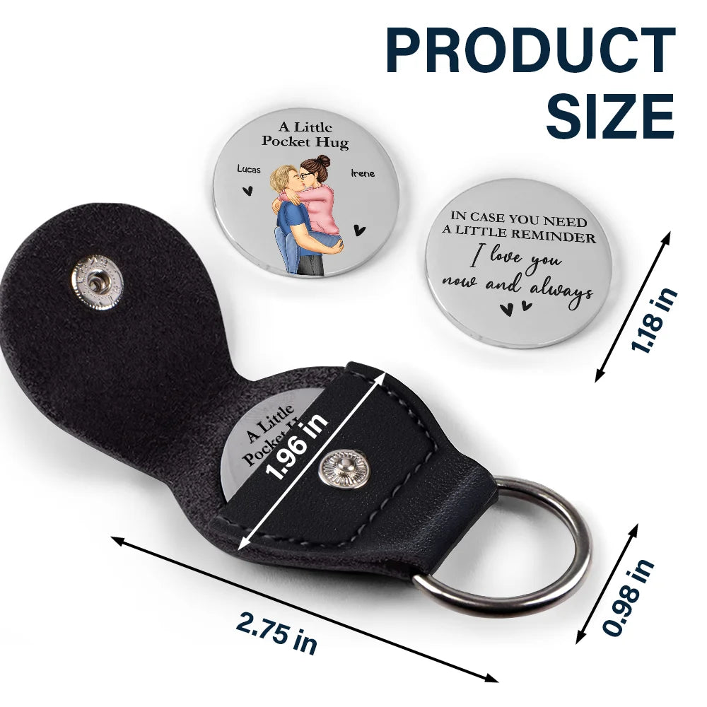 Gift For Couples,Gift For Women,Gift For Men,Gift For Husband,Gift For Wife,Gift For Boyfriend,Gift For Girlfriend,Love,Top Market - Couple I Love You Now And Always - Personalized Leather Pocket Hug