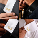 Gift For Men,Romantic,Gift For Yourself,Wedding,Custom Letter-Couple Initials Sign Name - Personalized Cufflinks