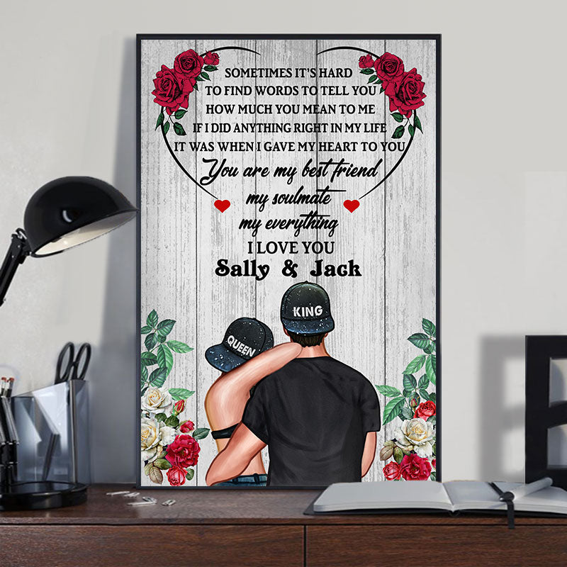 Couple King Queen How Much You Mean To Me Personalized Custom Poster