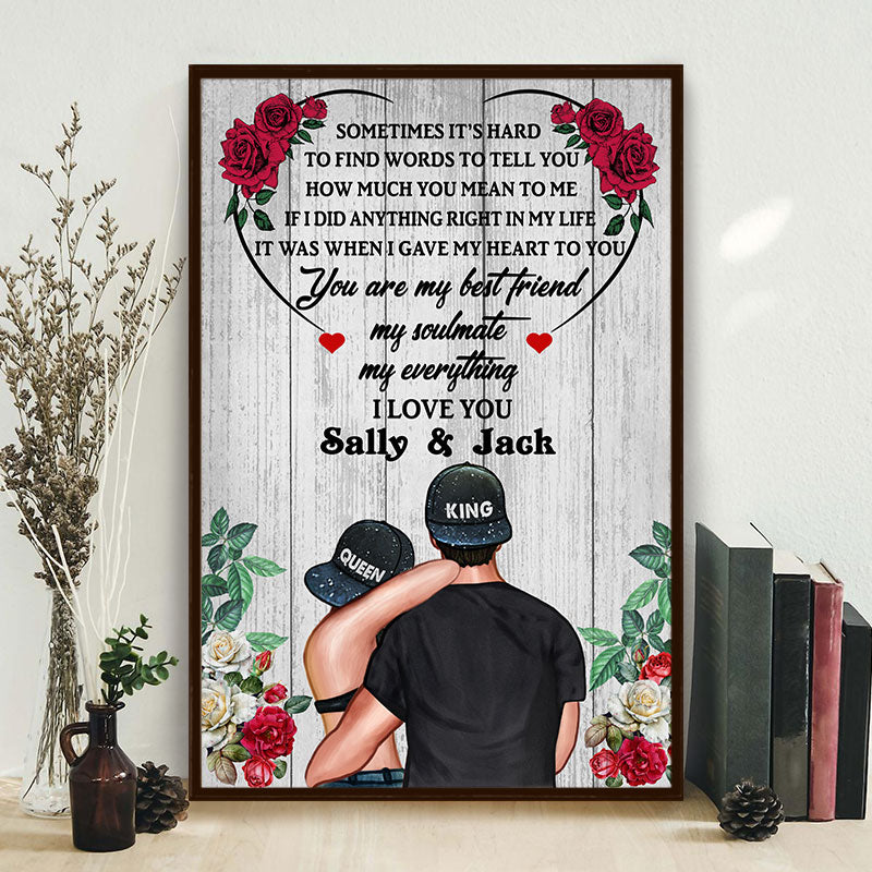 Couple King Queen How Much You Mean To Me Personalized Custom Poster