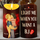 Gift For Couples, Gift For Husband, Gift For Wife, Gift For Girlfriend, Gift For Boyfriend - Couple Light This When You Want Me - Personalized Flameless LED Candle