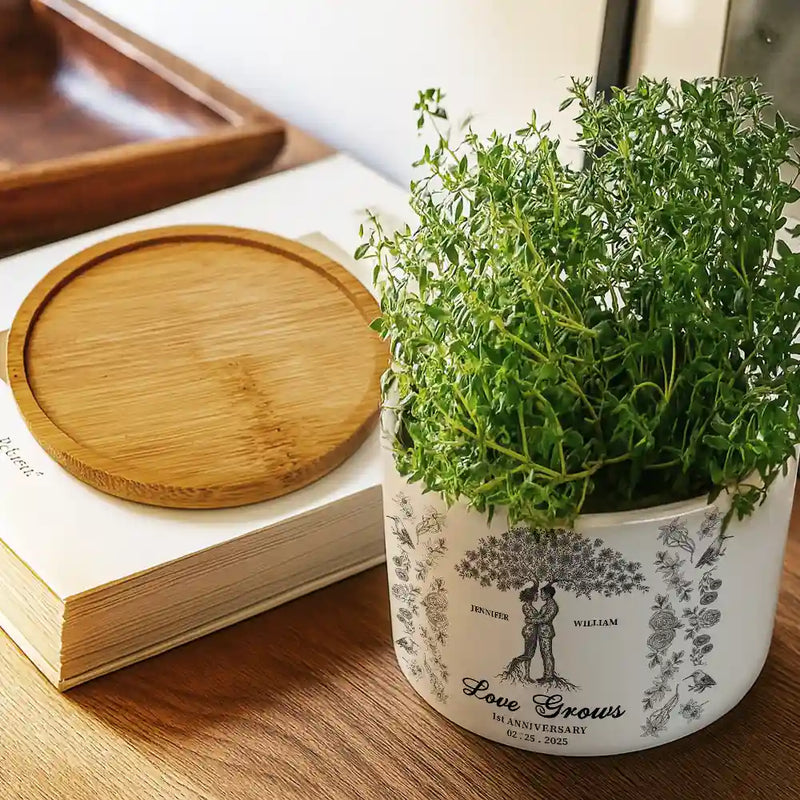 wedding gift plant pot Couple Love Grows, Wedding Anniversary Gift