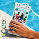 Gift For Couples, Gift For Boyfriend, Gift For Girlfriend, Gift For Wife, Gift For Husband, Gift For Men, Gift For Women, Beach, Travel, Happy, Love, Summer - Couple Love You To The Beach - Personalized Waterproof Phone Pouch
