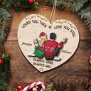 Gift For Couples,Gift For Husband,Gift For Wife,Gift For Boyfriend,Gift For Girlfriend,Christmas,Happy - Couple Loved You Then Love You Still - Personalized 2-Layered Wooden Ornament