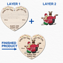 Gift For Couples,Gift For Husband,Gift For Wife,Gift For Boyfriend,Gift For Girlfriend,Christmas,Happy - Couple Loved You Then Love You Still - Personalized 2-Layered Wooden Ornament