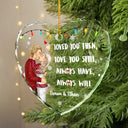 Christmas, Gift For Couples, Gift For Husband, Gift For Wife, Gift For Boyfriend, Gift For Girlfriend, Happy - Couple Loved You Then Love You Still - Personalized Heart Shaped Glass Ornament