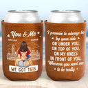 Gift For Couples,Gift For Husband,Gift For Wife,Gift For Boyfriend,Gift For Girlfriend - Couple Promise Always By Your Side - Personalized Leather Can Cooler