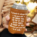 Gift For Couples,Gift For Husband,Gift For Wife,Gift For Boyfriend,Gift For Girlfriend - Couple Promise Always By Your Side - Personalized Leather Can Cooler
