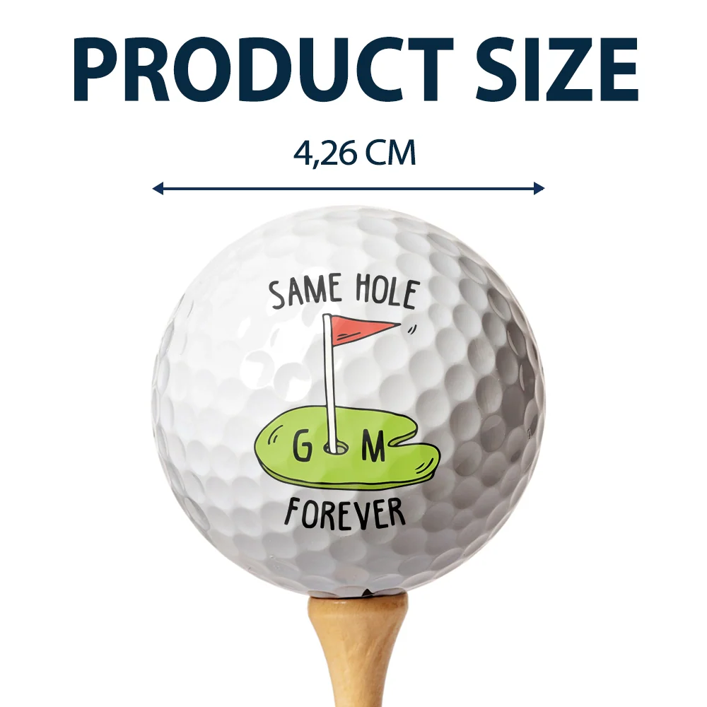 Gift For Couples, Gift For Husband, Gift For Boyfriend, Golf, Happy - Couple Same Hole Forever - Personalized Golf Ball