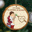 Christmas, Gift For Couples, Gift For Husband, Gift For Wife, Gift For Boyfriend, Gift For Girlfriend - Couple Side View I'm Yours - Personalized Custom Shaped Wooden Ornament