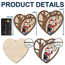 Gift For Couples,Gift For Husband,Gift For Wife,Gift For Boyfriend,Gift For Girlfriend,Happy - Couple Side View Kissing Under Tree - Personalized 2-Layered Wooden Ornament