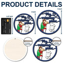 Christmas,Gift For Couples,Gift For Husband,Gift For Wife,Gift For Boyfriend,Gift For Girlfriend,Happy - Couple Side View My Missing Piece - Personalized 2-Layered Wooden Ornament