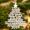 Christmas,Travel,Gift For Couples,Happy - Couple Travel Goal Adventures Of The Year - Personalized Custom Shaped Wooden Ornament
