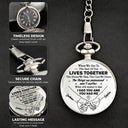 Gift For Couples, Old Couples, Gift For Husband, Gift For Wife, Love - Couple When We Get To The End Of Our Lives - Personalized Pocket Watch