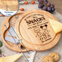 Gift For Couples,Pet Couple,Funny - Couple With Pet Charcuterie If You Can Read This - Personalized Cheese Board Set