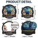 Gift For Couples,Gift For Husband,Gift For Wife,Gift For Boyfriend,Gift For Girlfriend,Happy - Couple You And Me We Got This Beach Lake Campsite View - Personalized Window Hanging Suncatcher Ornament