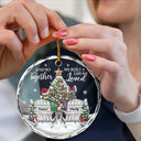 Christmas, Gift For Couples, Gift For Husband, Gift For Wife, Gift For Boyfriend, Gift For Girlfriend, Happy - Couple You Will Forever Be My Always - Personalized Circle Glass Ornament