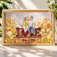 Love,Old Couples,Gift For Husband,Gift For Wife,Gift For Boyfriend,Gift For Girlfriend,Gift For Couples - Couple You & Me We Got This - Personalized Flower Light Box