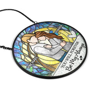 Gift For Couples, Gift For Wife, Gift For Husband, Gift For Boyfriend, Gift For Girlfriend, Love - Couple You & Me We Got This - Personalized Stained Glass Window Hanging Suncatcher
