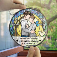 Gift For Couples, Gift For Wife, Gift For Husband, Gift For Boyfriend, Gift For Girlfriend, Love - Couple You & Me We Got This - Personalized Stained Glass Window Hanging Suncatcher