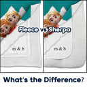 Gift For Couples,Gift For Husband,Gift For Wife,Gift For Boyfriend,Gift For Girlfriend,Happy - Couple & Pet Blanket, Minimal Monogram - Personalized Fleece Blanket, Sherpa Blanket