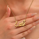 Gift For Couples,Love,Gift For Bestie - Couples Best Friends Initials Sign Name - Personalized Letter Necklace