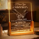Gift For Couples, Married Couple, Top Market, Romantic, Icon - Couples I Choose You - Personalized Night Light