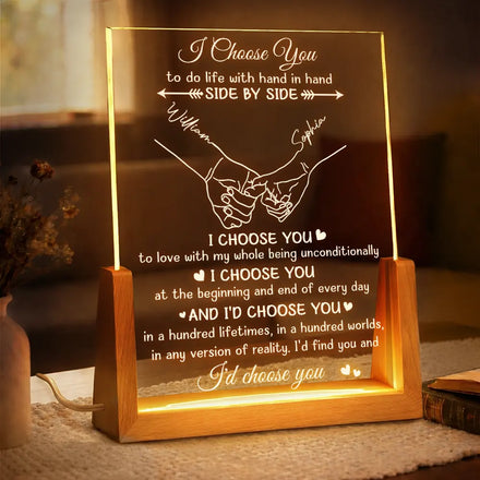 Couples I Choose You - Personalized Night Light